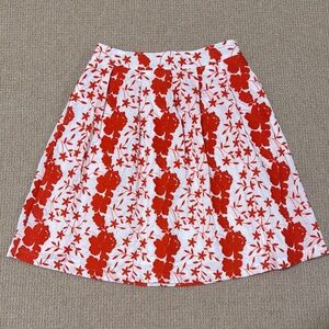 Ellison Floral Red and White Women's Skirt- size medium